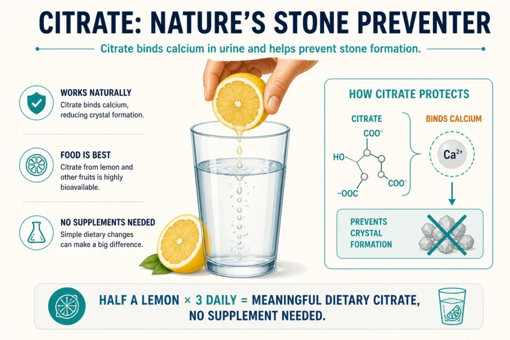 The Kidney Stone Diet: My Clinical Protocol for Prevention 7 Lemon water and citrate sources for natural kidney stone prevention