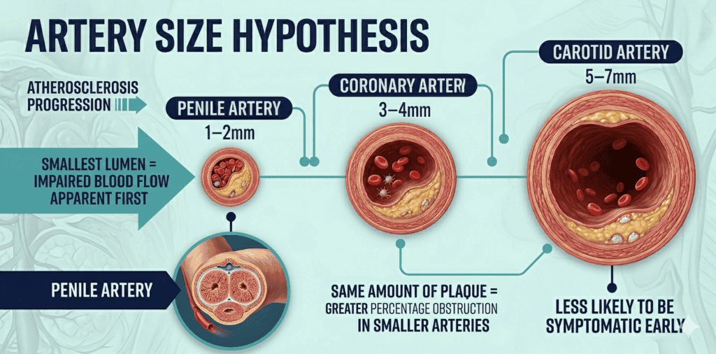 Penile arteries vs coronary arteries