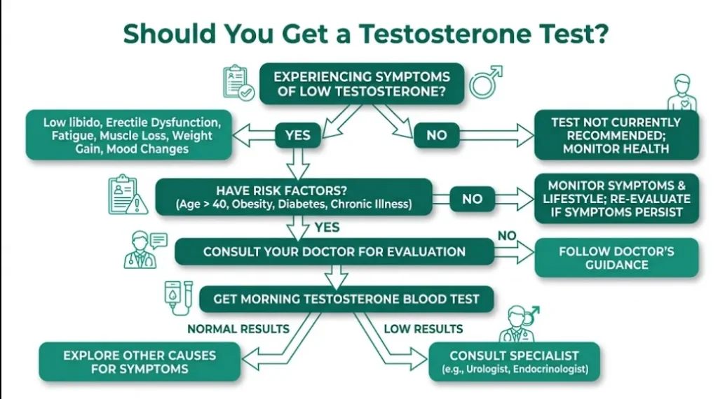WHEN TO GET TESTED FOR LOW TESTOSTIRON