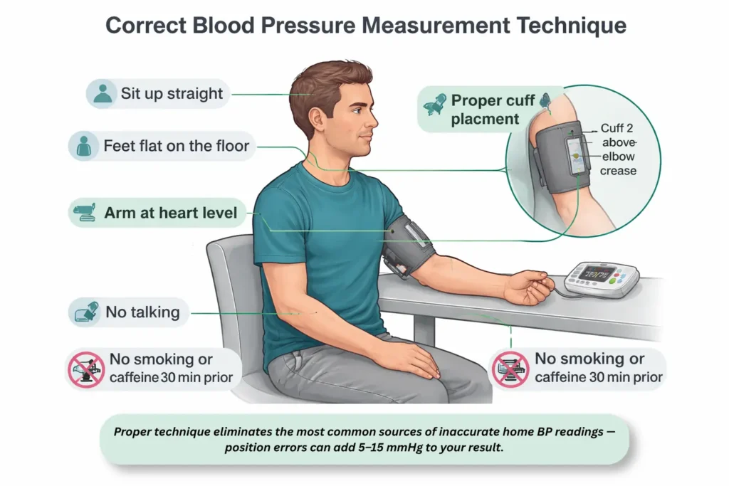 Proper technique of BP readings