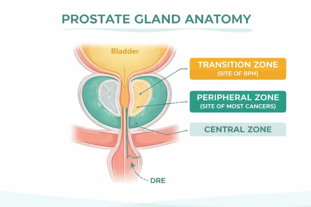 Prostate anatomy zones