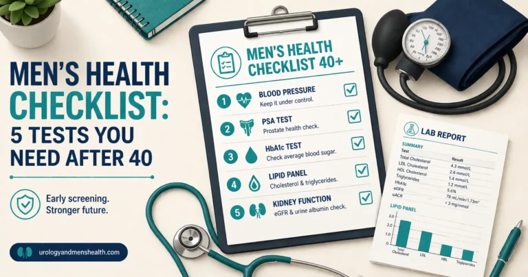 Men's Wellness Hub 4 Mens Health Checklist: 5 Tests You Need After 40