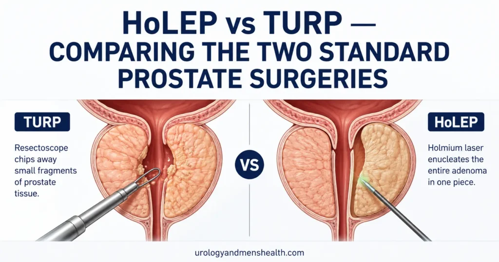 HoLEP vs TURP prostate surgery comparison cover image