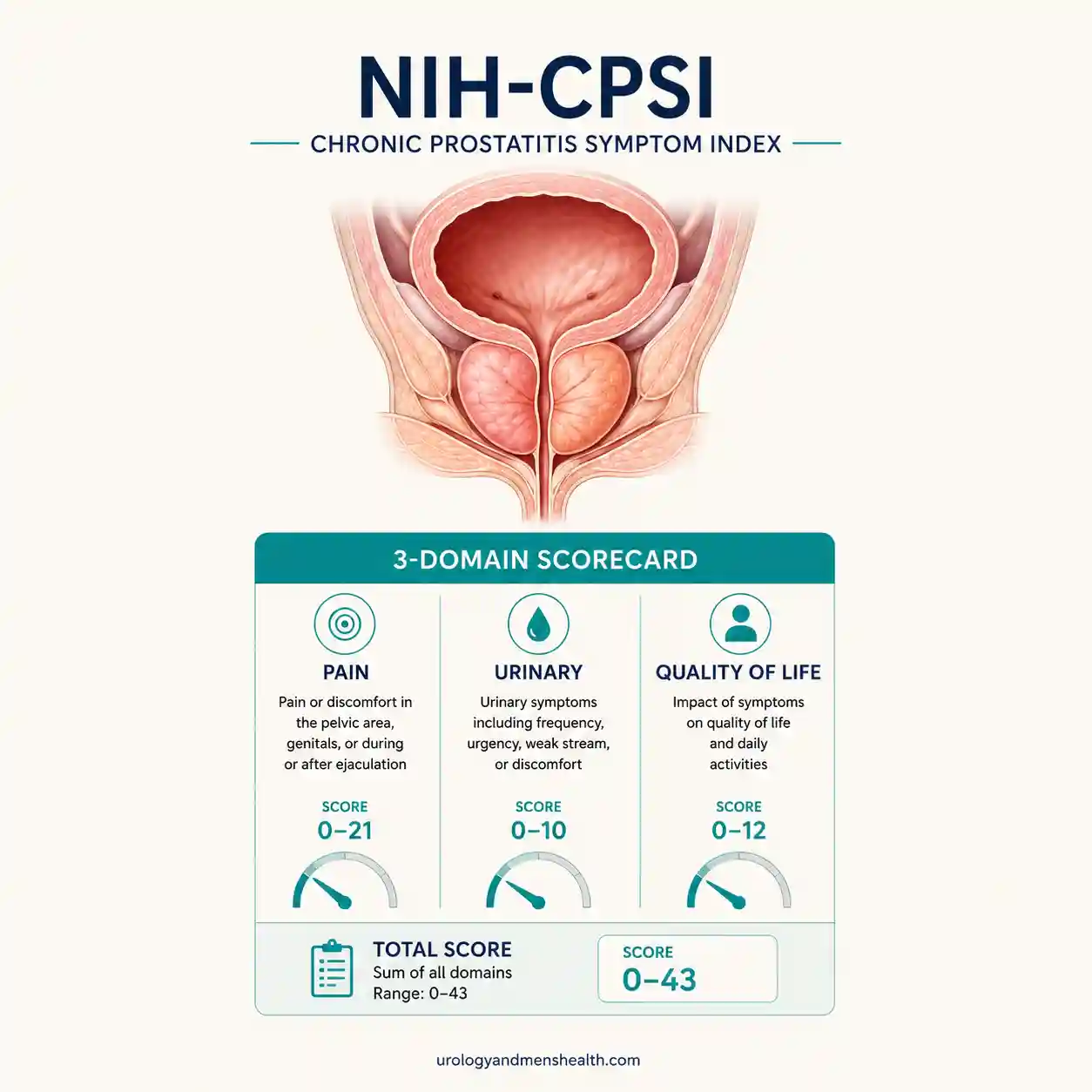 NIH-CPSI Score Calculator | Chronic Prostatitis Symptom Index